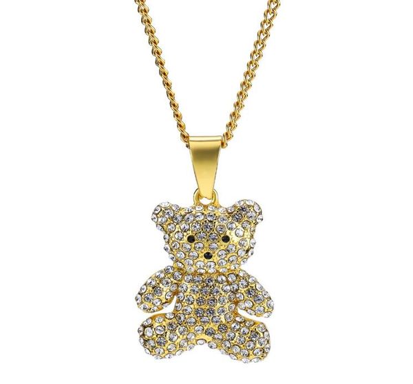 men women charm gold silver bear pendant necklace rhinestone iced out fashion hip hop jewelry stainless steel long chain punk desi6768966
men women charm gold silver bear pendant necklace rhinestone iced out fashion hip hop jewelry stainless steel long chain punk desi6768966