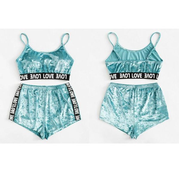 2pcs velvet sleepwear sets womens fashion nightwear two piece suits summer spaghetti strap shorts pajamas girl underwear gga349022609540, Blue;red
2pcs velvet sleepwear sets womens fashion nightwear two piece suits summer spaghetti strap shorts pajamas girl underwear gga349022609540, Blue;red