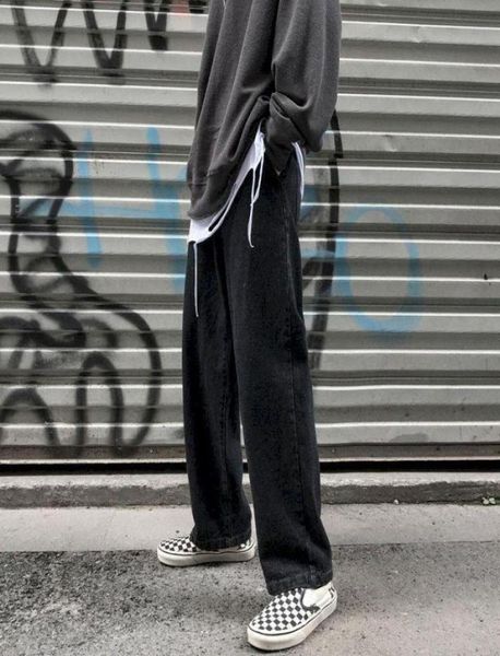 mens solid denim jeans trousers trendy loose ins handsome ninepoint pants male drape wideleg straight pants1855000, Blue
mens solid denim jeans trousers trendy loose ins handsome ninepoint pants male drape wideleg straight pants1855000, Blue