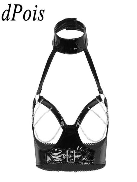 crop for women erotic lingerie wetlook black pu leather latex bra hollow out bust metal chain tassel dance bras 487677, Red;black
crop for women erotic lingerie wetlook black pu leather latex bra hollow out bust metal chain tassel dance bras 487677, Red;black