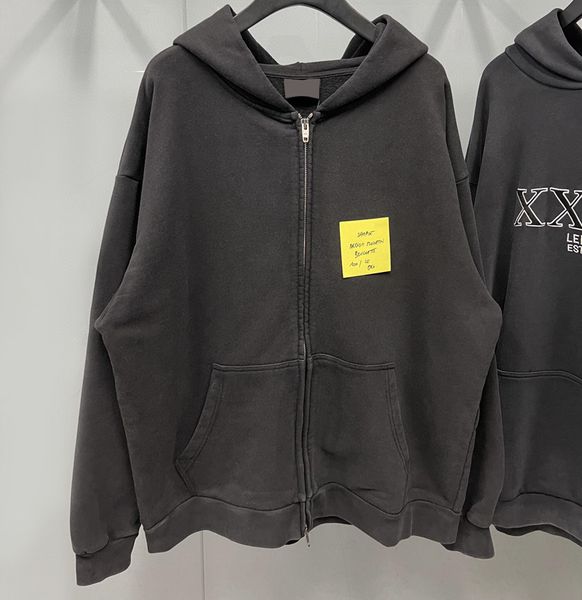 23ss europe men hoodie autumn winter fashion oversize sticky note distressed vintage print zipper streetwear cotton pocket hooded sweatshirt, Black;brown
23ss europe men hoodie autumn winter fashion oversize sticky note distressed vintage print zipper streetwear cotton pocket hooded sweatshirt, Black;brown