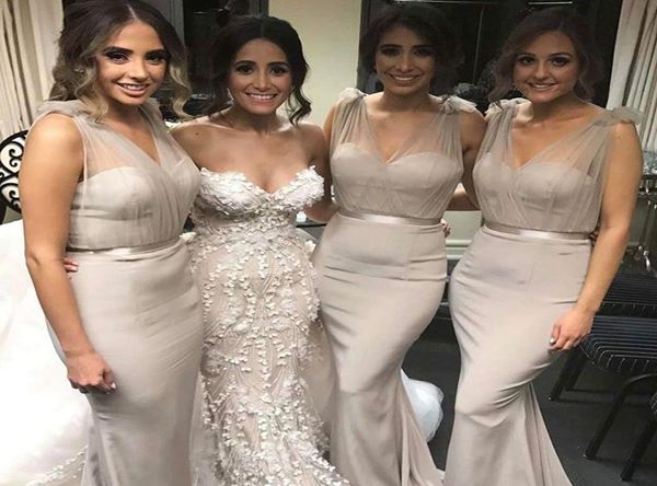 2020 new nude mermaid bridesmaids dresses v neck pleats sweep train formal country maid of honor prom party gowns customized9599000, White;pink
2020 new nude mermaid bridesmaids dresses v neck pleats sweep train formal country maid of honor prom party gowns customized9599000, White;pink
