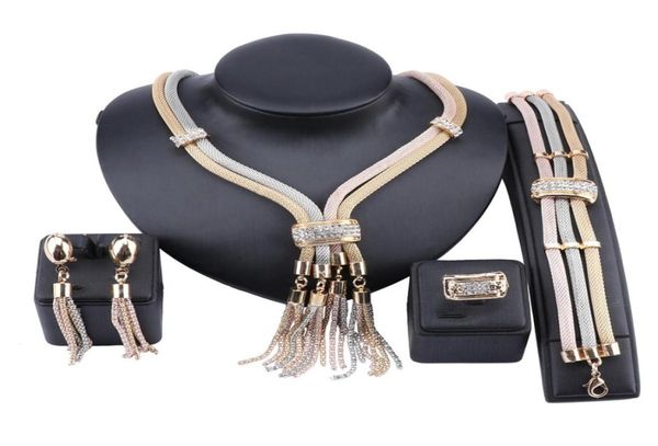 fashion african dubai gold tassel jewelry crystal necklace bracelet ring earrings women bridal accessories jewelry set4425172, Slivery;golden
fashion african dubai gold tassel jewelry crystal necklace bracelet ring earrings women bridal accessories jewelry set4425172, Slivery;golden