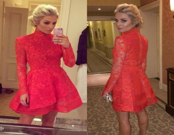 modest high neck cocktail dresses illusion long sleeves vintage lace red homecoming dress zipper back short layers prom gowns form1996355, Black
modest high neck cocktail dresses illusion long sleeves vintage lace red homecoming dress zipper back short layers prom gowns form1996355, Black
