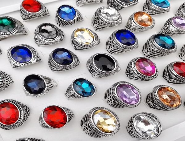 50pcslot luxury gemstone rings punk vintage ring for women men gift jewelry with emerald sapphire ruby gemstone rings for wedding5271817, Silver
50pcslot luxury gemstone rings punk vintage ring for women men gift jewelry with emerald sapphire ruby gemstone rings for wedding5271817, Silver