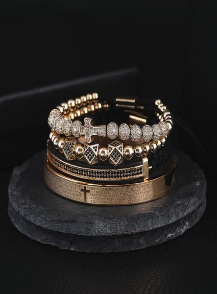 4pcsset men steel carving spanish scripture charm bangle micro zircon cross pulseira bileklik luxury handmade jewelry gift valent7599152, Golden;silver
4pcsset men steel carving spanish scripture charm bangle micro zircon cross pulseira bileklik luxury handmade jewelry gift valent7599152, Golden;silver