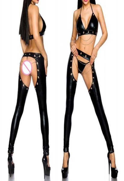 women wetlook catsuit pu leather braopen crotch pants 2pcs outfit sets party stege dance clubwear women lingerie set3871235, Red;black
women wetlook catsuit pu leather braopen crotch pants 2pcs outfit sets party stege dance clubwear women lingerie set3871235, Red;black