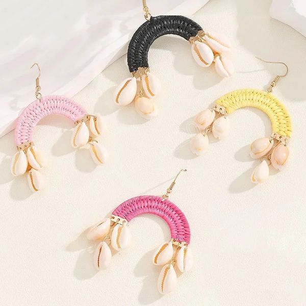 women handmade earrings shell earrings straw rattan weave ear dangle ear drop beach jewelry handmade party gifts, Silver
women handmade earrings shell earrings straw rattan weave ear dangle ear drop beach jewelry handmade party gifts, Silver