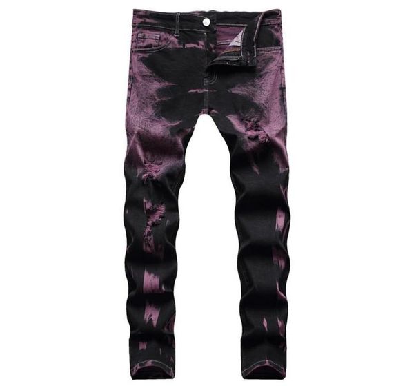 men039s jeans light luxury mens slim fit tie dye denim pants hole ripped decorating purple street fashion cas6743773, Blue
men039s jeans light luxury mens slim fit tie dye denim pants hole ripped decorating purple street fashion cas6743773, Blue