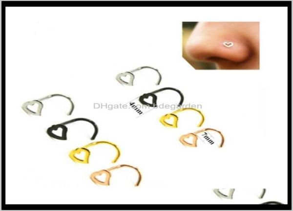 studs drop delivery 2021 ring fashion stainless steel open hoopheart nose rings body piercing jewelry bending shape cdxag6001496, Silver
studs drop delivery 2021 ring fashion stainless steel open hoopheart nose rings body piercing jewelry bending shape cdxag6001496, Silver