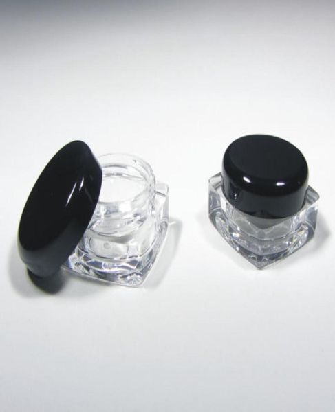 50pcs cosmetic jars thick wall square plastic beauty containers packaging 5 gram black or clear lids ship4833790
50pcs cosmetic jars thick wall square plastic beauty containers packaging 5 gram black or clear lids ship4833790