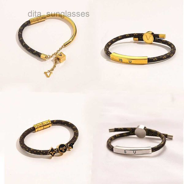 new style bracelets women bangle designer letter jewelry faux leather 18k gold plated stainless steel bracelet womens wedding gifts accessor, Black
new style bracelets women bangle designer letter jewelry faux leather 18k gold plated stainless steel bracelet womens wedding gifts accessor, Black