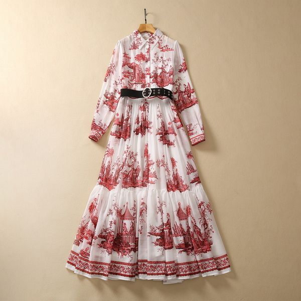 european and american women's dress 2023 summer new style long sleeve lapel landscape character print fashion belt pleated dress, Black;gray
european and american women's dress 2023 summer new style long sleeve lapel landscape character print fashion belt pleated dress, Black;gray