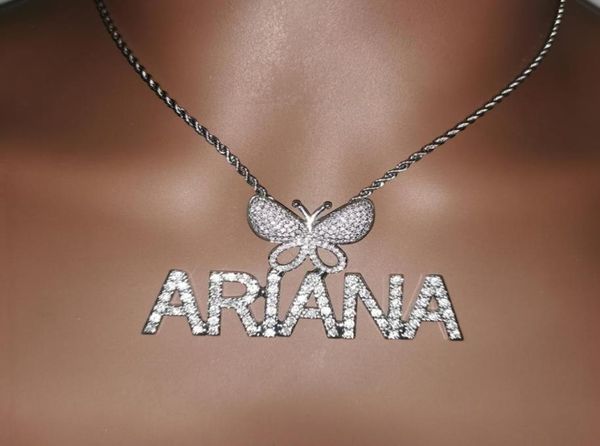 custom mini initial letters with buttterfly bail pendant micro paved cz personalized name plated necklace hip hop jewelry2407277, Silver
custom mini initial letters with buttterfly bail pendant micro paved cz personalized name plated necklace hip hop jewelry2407277, Silver
