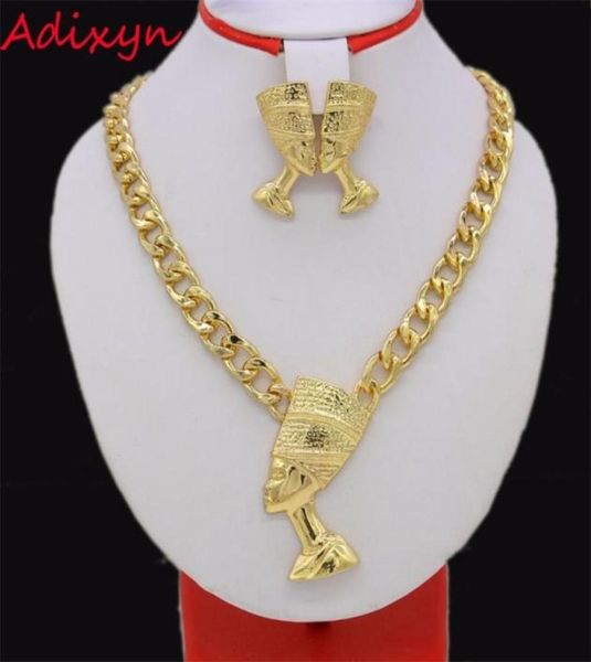 adixyn big size egyptian queen nefertiti pendant gold color thick chain earrings jewelry sets africa egypt items4738073, Black
adixyn big size egyptian queen nefertiti pendant gold color thick chain earrings jewelry sets africa egypt items4738073, Black