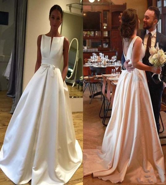 simple a line wedding dresses with pocket satin floor length wedding bridal gown backless beach wedding dress plus size9950051, White
simple a line wedding dresses with pocket satin floor length wedding bridal gown backless beach wedding dress plus size9950051, White