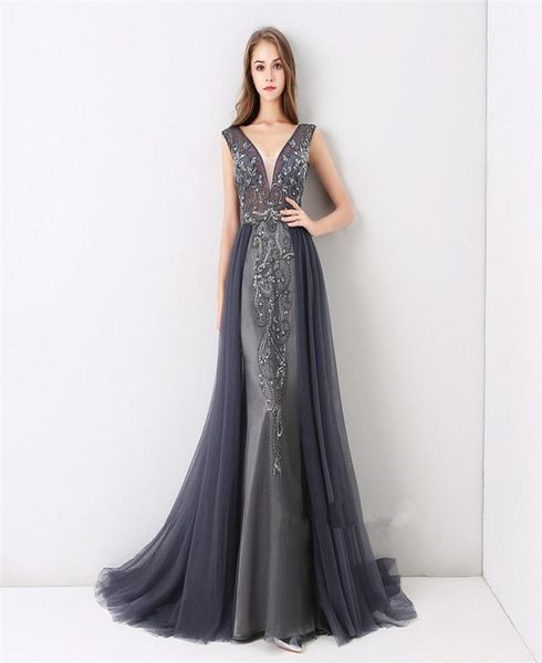 2018 elegant navy tulle crystals prom dresses v neck detachable train evening gowns custom beads evening dresses vestidos formales9187839, Black
2018 elegant navy tulle crystals prom dresses v neck detachable train evening gowns custom beads evening dresses vestidos formales9187839, Black