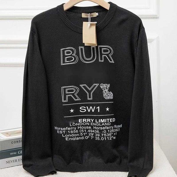 winter wool underlay mens sweater burb designer sweaters men women pullover knit shirt round neck long sleeve sweatshirt, White;black
winter wool underlay mens sweater burb designer sweaters men women pullover knit shirt round neck long sleeve sweatshirt, White;black