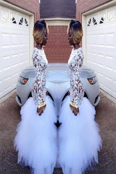 african white mermaid prom dresses for black girls lace long sleeves ruffles tulle evening party dress plus size prom gowns vestid6332082
african white mermaid prom dresses for black girls lace long sleeves ruffles tulle evening party dress plus size prom gowns vestid6332082