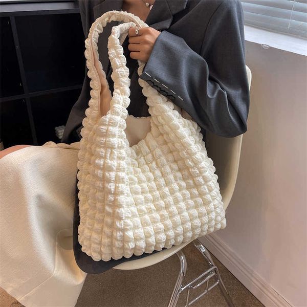 large capacity bag summer new style bag women's popular pleated bubble shoulder bag student leisure tote bag
large capacity bag summer new style bag women's popular pleated bubble shoulder bag student leisure tote bag