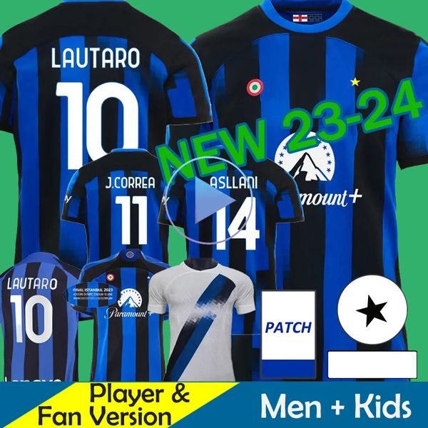 23 24 maglia inters milans soccer jerseys kid kit final maillot foot dzeko brozovic lautaro im maglie football shirt training 115 years anni, Black;yellow
23 24 maglia inters milans soccer jerseys kid kit final maillot foot dzeko brozovic lautaro im maglie football shirt training 115 years anni, Black;yellow
