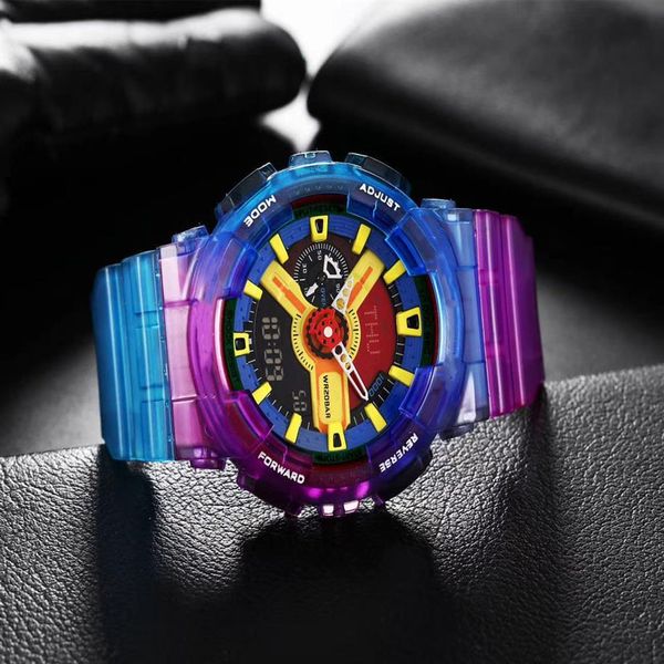 s men's watch 110 sports leisure quartz led digital world time precision waterproof shockproof jelly color 27w, Slivery;brown
s men's watch 110 sports leisure quartz led digital world time precision waterproof shockproof jelly color 27w, Slivery;brown
