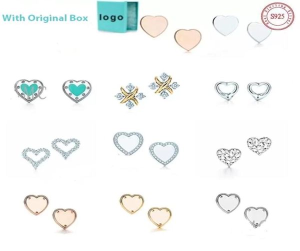 new 100 925 silver t gold heart studs classic earrings love shape fashion female designer earring offical logo blue box elegant e2593471, Golden;silver
new 100 925 silver t gold heart studs classic earrings love shape fashion female designer earring offical logo blue box elegant e2593471, Golden;silver