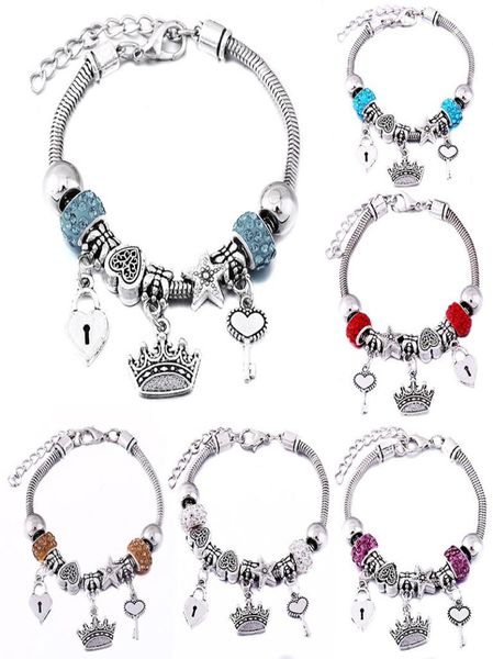 crown charm bangle jewelry lobster buckle snake chain beaded bangles for women summer romantic gift fashion accessories bracelet4386613, Black
crown charm bangle jewelry lobster buckle snake chain beaded bangles for women summer romantic gift fashion accessories bracelet4386613, Black
