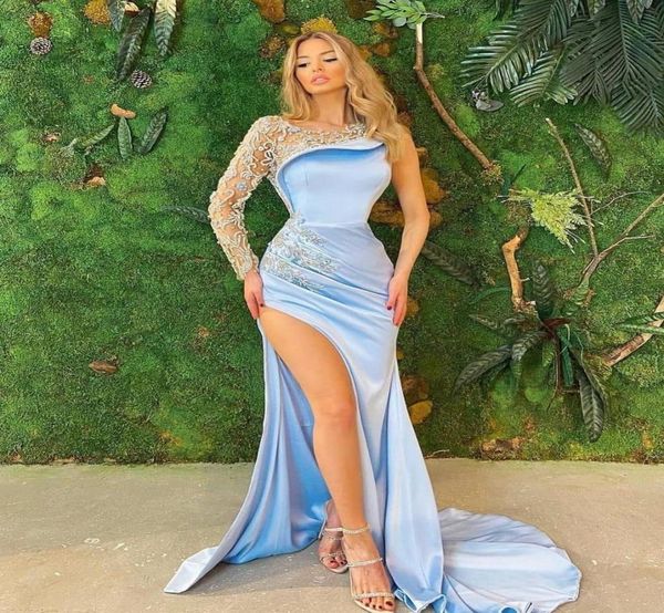 2022 elegant formal mermaid prom evening dresses wear beads lace long sleeves side split women formal prom gowns cocktail party dr8722901, Black
2022 elegant formal mermaid prom evening dresses wear beads lace long sleeves side split women formal prom gowns cocktail party dr8722901, Black