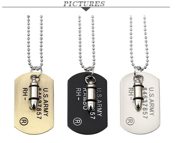 women men necklaces hip hop chain jewelry the bullet shape army card pendant nacklace pendant necklaces street dance jewelry chain5655827, Silver
women men necklaces hip hop chain jewelry the bullet shape army card pendant nacklace pendant necklaces street dance jewelry chain5655827, Silver