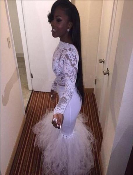 robe de soiree elegant long sleeves lace prom dresses 2020 two pieces scoop neck white evening gowns mermaid formal vestido de fes7338772, Black;red 
robe de soiree elegant long sleeves lace prom dresses 2020 two pieces scoop neck white evening gowns mermaid formal vestido de fes7338772, Black;red