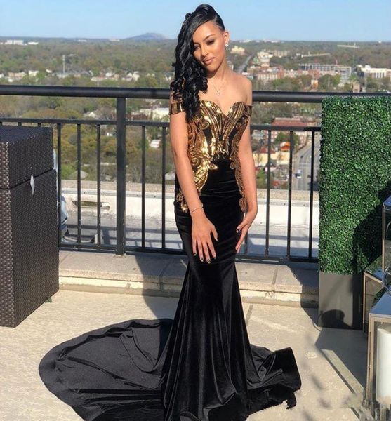 2020 elegant black gold metal appliqued mermaid prom reflective dresses off the shoulder black girls formal party evening gow3400901
2020 elegant black gold metal appliqued mermaid prom reflective dresses off the shoulder black girls formal party evening gow3400901