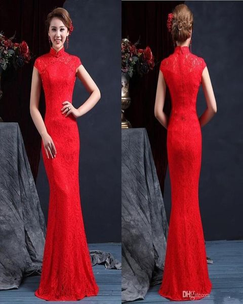 high neck sleeveless chinese mermaid cheongsam wedding dresses floor length zipper back red lace wedding dress bridal9198408, White
high neck sleeveless chinese mermaid cheongsam wedding dresses floor length zipper back red lace wedding dress bridal9198408, White