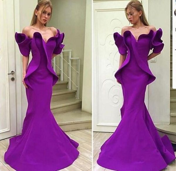 2019 purple organza stain dubai arabic offshoulder mermaid dresses party evening wear ruffles trumpet backless occasion prom dres6546329, Black
2019 purple organza stain dubai arabic offshoulder mermaid dresses party evening wear ruffles trumpet backless occasion prom dres6546329, Black