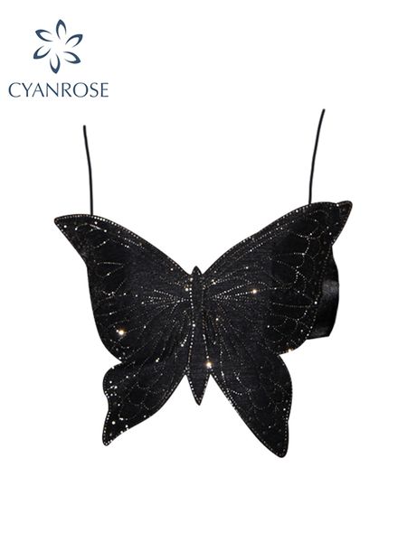 women's tanks camis camisole butterfly black crop vintage y2k gothic fashion tank sleeveless off shoulder cute vest summer 2023 230715, White 
women's tanks camis camisole butterfly black crop vintage y2k gothic fashion tank sleeveless off shoulder cute vest summer 2023 230715, White