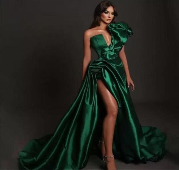 2023 graceful green evening dresses one shoulder puffy sleeveless party prom banquet custommade side split floor length robe de m2035825, Black
2023 graceful green evening dresses one shoulder puffy sleeveless party prom banquet custommade side split floor length robe de m2035825, Black
