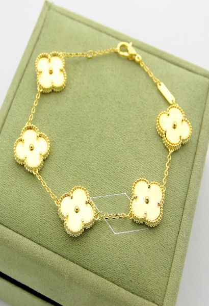 new arrival brass five flower charm bracelet in 18k real gold plated for women wedding gift jewelry4795480, Black
new arrival brass five flower charm bracelet in 18k real gold plated for women wedding gift jewelry4795480, Black