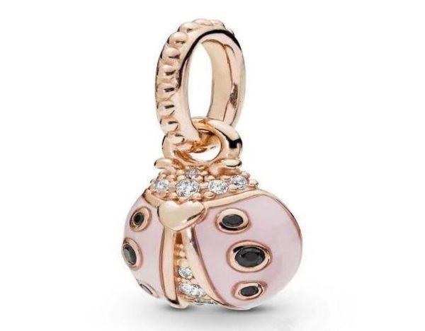 original 925 sterling silver bead charm rose lucky pink ladybird pendant beads fit bracelet & necklace diy jewelry6048254, Black
original 925 sterling silver bead charm rose lucky pink ladybird pendant beads fit bracelet & necklace diy jewelry6048254, Black