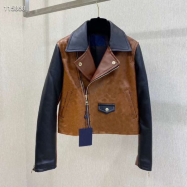 fashion designer women's multi-pocket leather clothing jacquard letter dual zippers classic print baseball streetwear outwear jacket co, Black
fashion designer women's multi-pocket leather clothing jacquard letter dual zippers classic print baseball streetwear outwear jacket co, Black