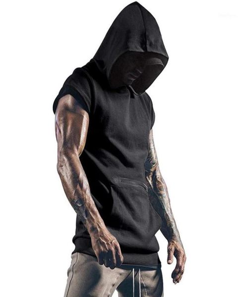 men039s tank summer men hooded solid color short sleeve vest with pocket oneck slim fit male fitness tee6500518, White;black
men039s tank summer men hooded solid color short sleeve vest with pocket oneck slim fit male fitness tee6500518, White;black