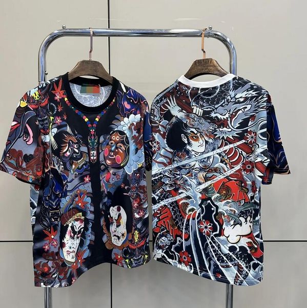 2023-ice silk couple men's and women's t-shirt with handsome pattern shows thin summer trend short sleeve social fashion returns, White;black
2023-ice silk couple men's and women's t-shirt with handsome pattern shows thin summer trend short sleeve social fashion returns, White;black