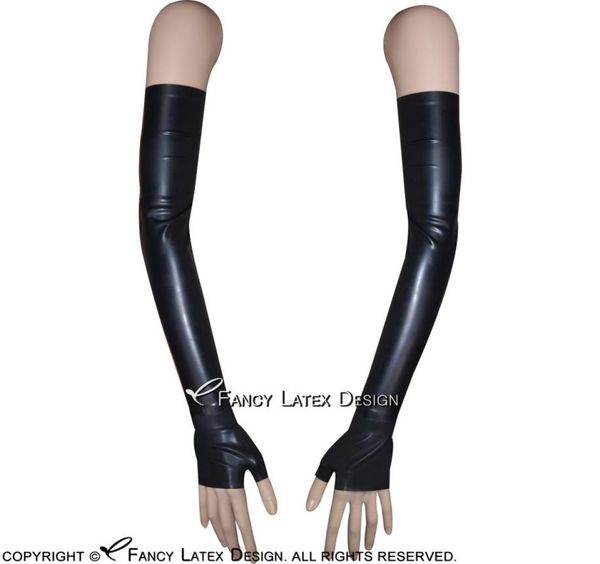 black long latex gloves fingerless buckles rubber mittens plus size 00155976171, Silver
black long latex gloves fingerless buckles rubber mittens plus size 00155976171, Silver