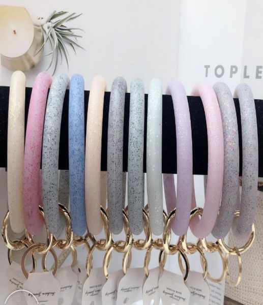 12styles silicone bracelets bangle wrist key ring fashion glitter bracelet sports keychain round key rings large o keyring jewelry6096150, Red;brown
12styles silicone bracelets bangle wrist key ring fashion glitter bracelet sports keychain round key rings large o keyring jewelry6096150, Red;brown