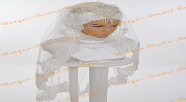 2021 new arrival muslim bridal hijab custom made lace applique edge elbow length beading crystals wedding veils one layer7021440, Black
2021 new arrival muslim bridal hijab custom made lace applique edge elbow length beading crystals wedding veils one layer7021440, Black