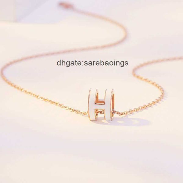 aher max designer luxury h necklace pendant women's chain collar red enamel h-shaped ornament, Silver
aher max designer luxury h necklace pendant women's chain collar red enamel h-shaped ornament, Silver