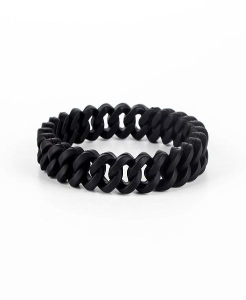 hip hop link chain silicone rubber elasticity wristband cuff bracelet club jewelry gifts wrist band 3 colors6097346, Black
hip hop link chain silicone rubber elasticity wristband cuff bracelet club jewelry gifts wrist band 3 colors6097346, Black