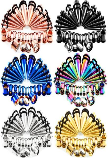 28pcsset ear stretching kit plugs and tapers gauges set stainless steel taper with plugs earring ear plug g80l8206448, Silver
28pcsset ear stretching kit plugs and tapers gauges set stainless steel taper with plugs earring ear plug g80l8206448, Silver