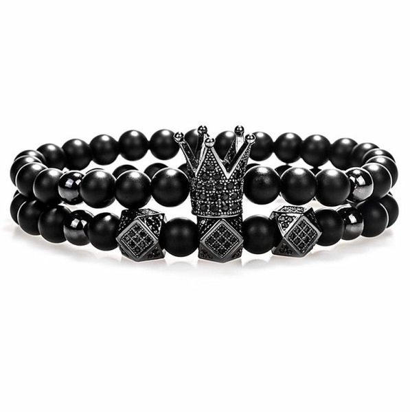 crown charm bracelet 6mm black round natural stone beads cubic micro pave cz women gold bracelet men pulseira bileklik5812633, White
crown charm bracelet 6mm black round natural stone beads cubic micro pave cz women gold bracelet men pulseira bileklik5812633, White