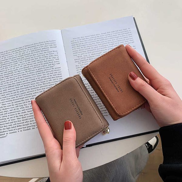 small wallet women's new simple frosted short zero wallet small folding money card integrated document bag
small wallet women's new simple frosted short zero wallet small folding money card integrated document bag