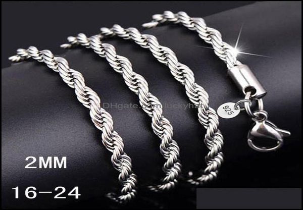 chains necklaces pendants jewelry 1630inches 2mm 925 sterling sier ed rope chain necklace for womenmen fashion diy in bk dro8917179, Silver
chains necklaces pendants jewelry 1630inches 2mm 925 sterling sier ed rope chain necklace for womenmen fashion diy in bk dro8917179, Silver